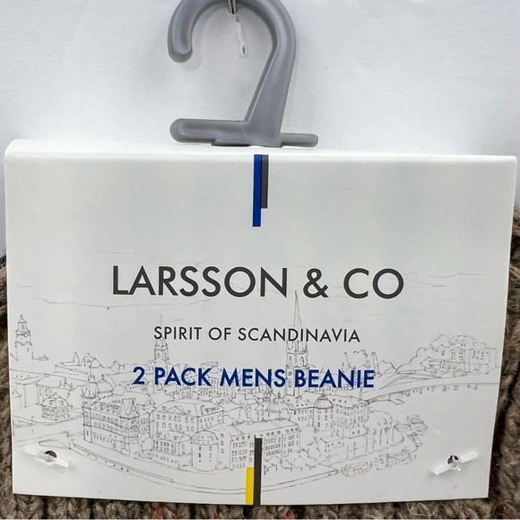 LARSSON & CO SPIRIT OF SCANDINAVIA, WARM BEANIE SET,BEIGE & NAVY BLUE, ONE SIZE - Picture 13 of 16